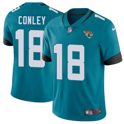 Nike Jacksonville Jaguars #18 Chris Conley Teal Green Alternate Men Stitched NFL Vapor Untouchable Limited Jersey->jacksonville jaguars->NFL Jersey